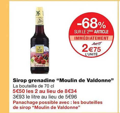 Sirop grenadine “Moulin de Valdonne”