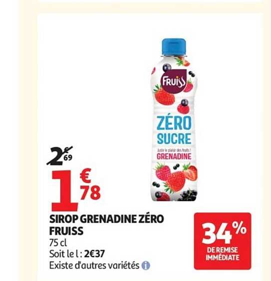 SIROP GRENADINE ZÉRO FRUISS