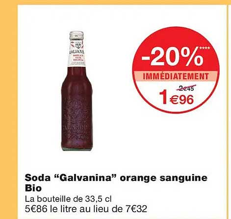 Soda “Galvanina” orange sanguine Bio
