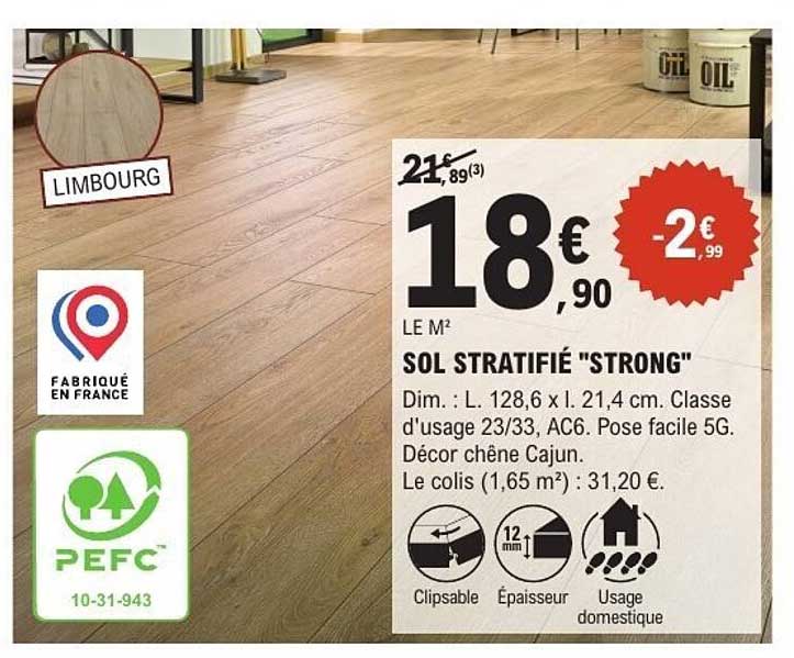 SOL STRATIFIÉ "STRONG"