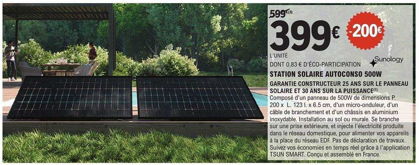 STATION SOLAIRE AUTOCONSO 500W