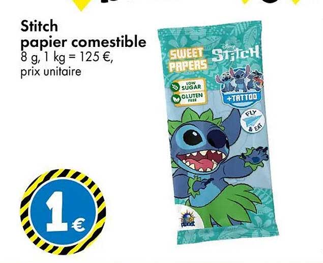 Stitch papier comestible