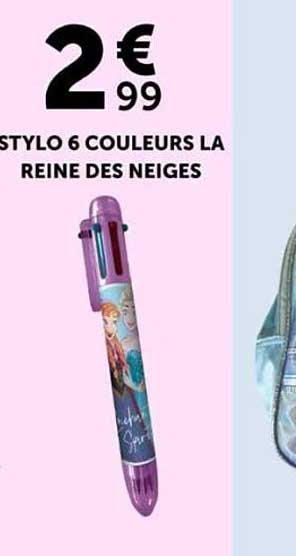 STYLO 6 COULEURS LA REINE DES NEIGES