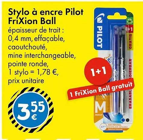 Stylo à encre Pilot FriXion Ball