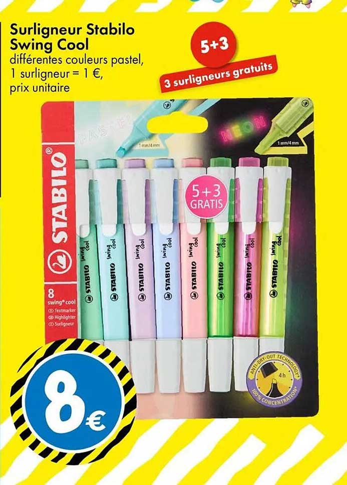 Surligneur Stabilo Swing Cool