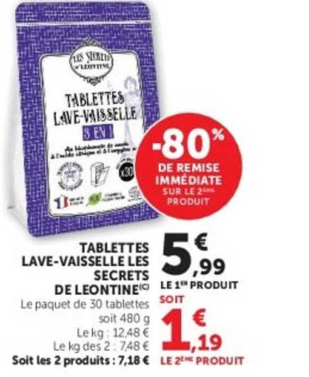 TABLETTES LAVE-VAISSELLE LES SECRETS DE LEONTINE