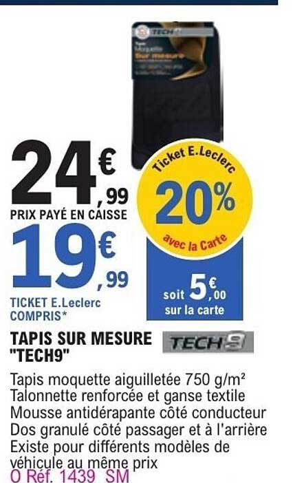 TAPIS SUR MESURE "TECH9"