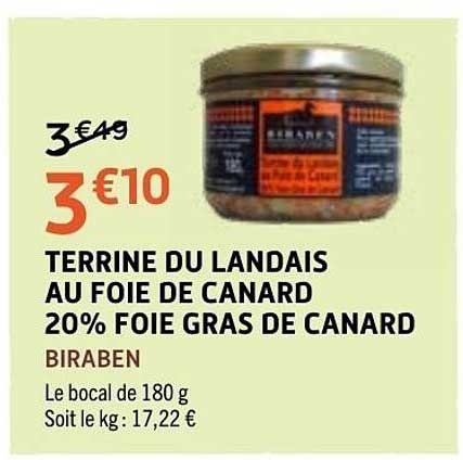 TERRINE DU LANDAIS AU FOIE DE CANARD 20% FOIE GRAS DE CANARD