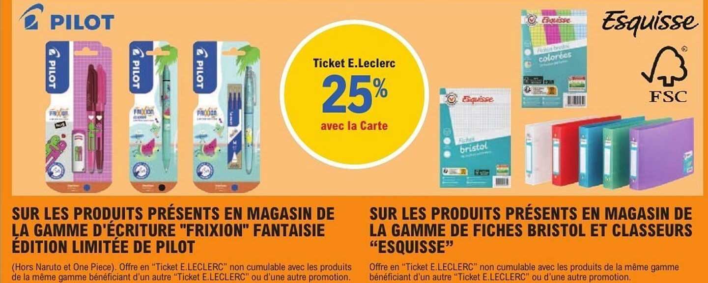 Ticket E.Leclerc 25% avec la Carte