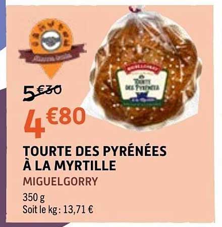 TOURTE DES PYRÉNÉES À LA MYRTILLE