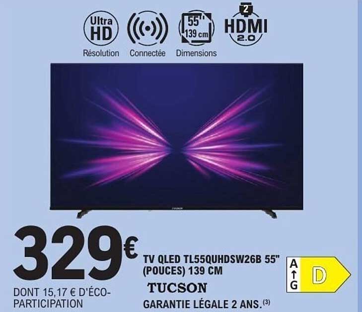 TV QLED TL55QHDSW26B 55" (POUCES) 139 CM TUCSON