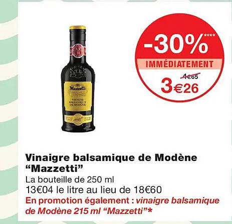 Vinaigre balsamique de Modène “Mazzetti”