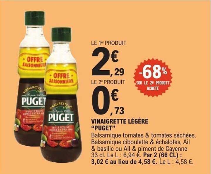 VINAIGRETTE LÉGÈRE “PUGET”