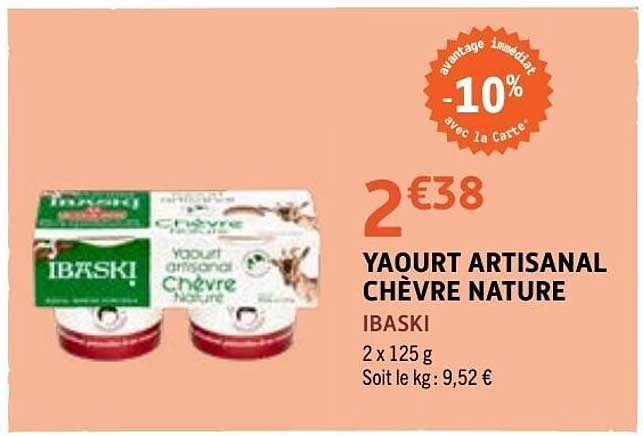 YAOURT ARTISANAL CHÈVRE NATURE IBASKI