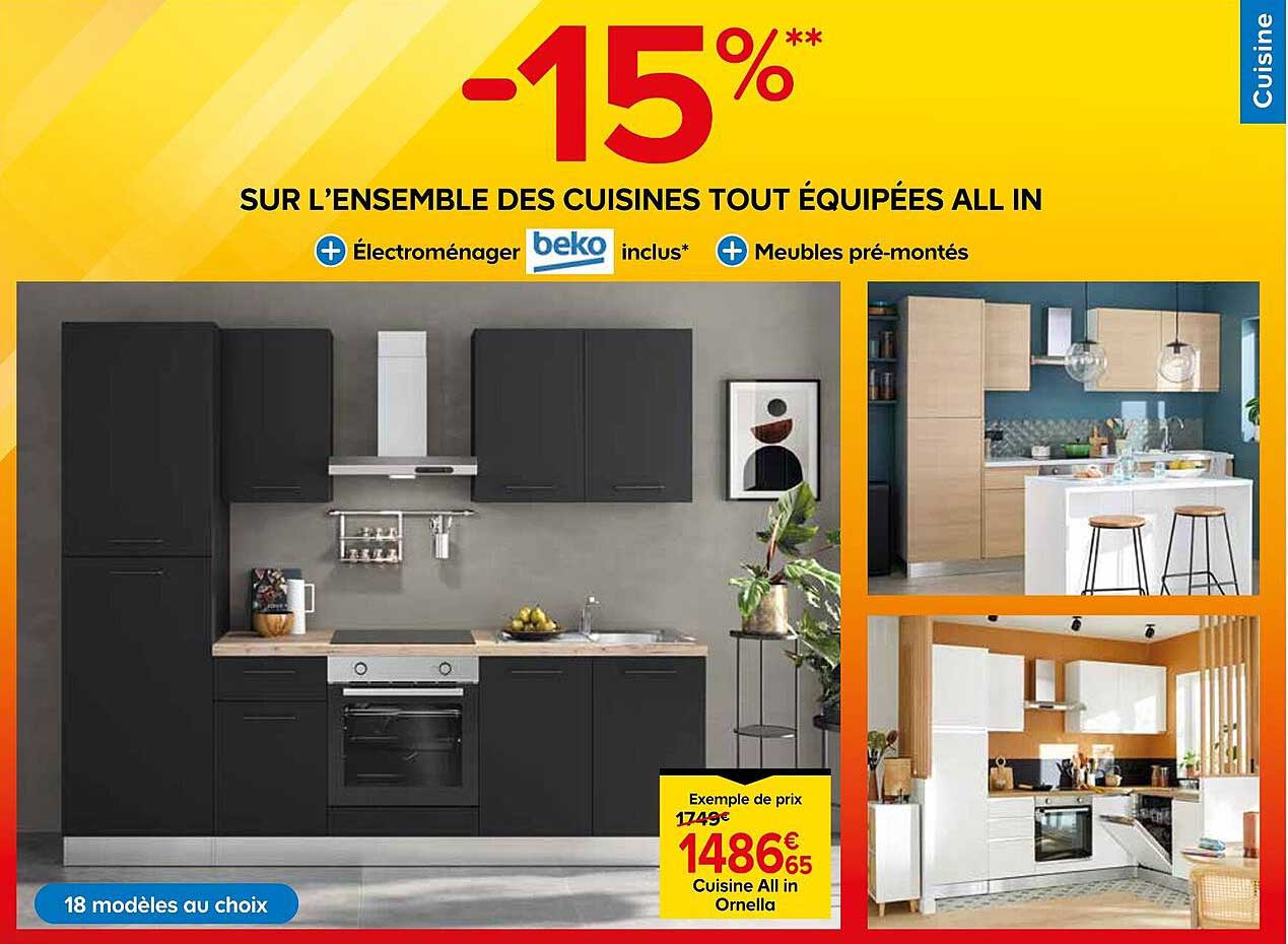 -15% SUR L’ENSEMBLE DES CUISINES TOUT ÉQUIPÉES ALL IN