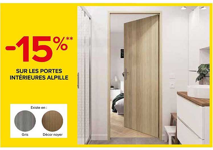 -15%** SUR LES PORTES INTÉRIEURES ALPILLE