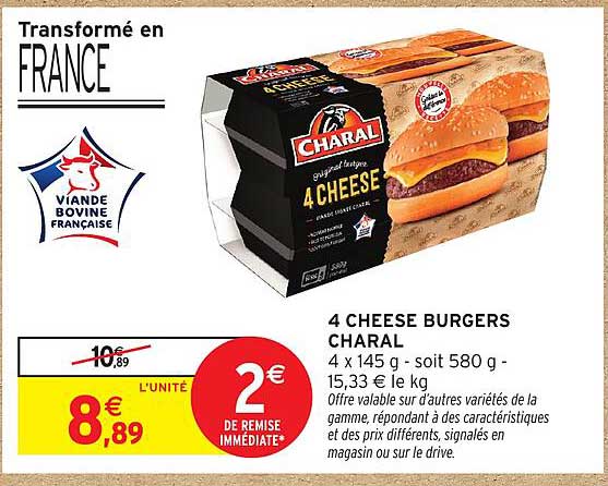 4 CHEESE BURGERS CHARAL