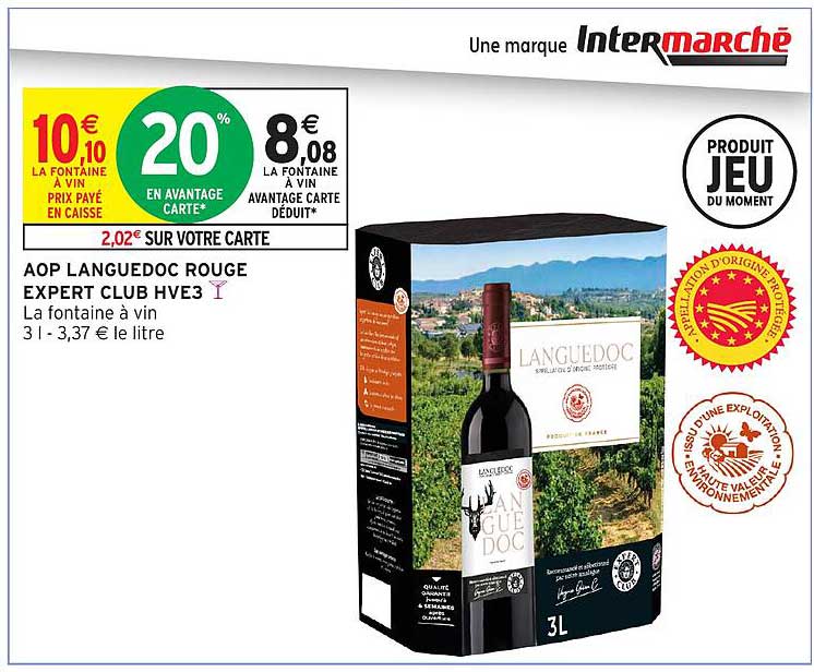 AOP LANGUEDOC ROUGE EXPERT CLUB HVE3