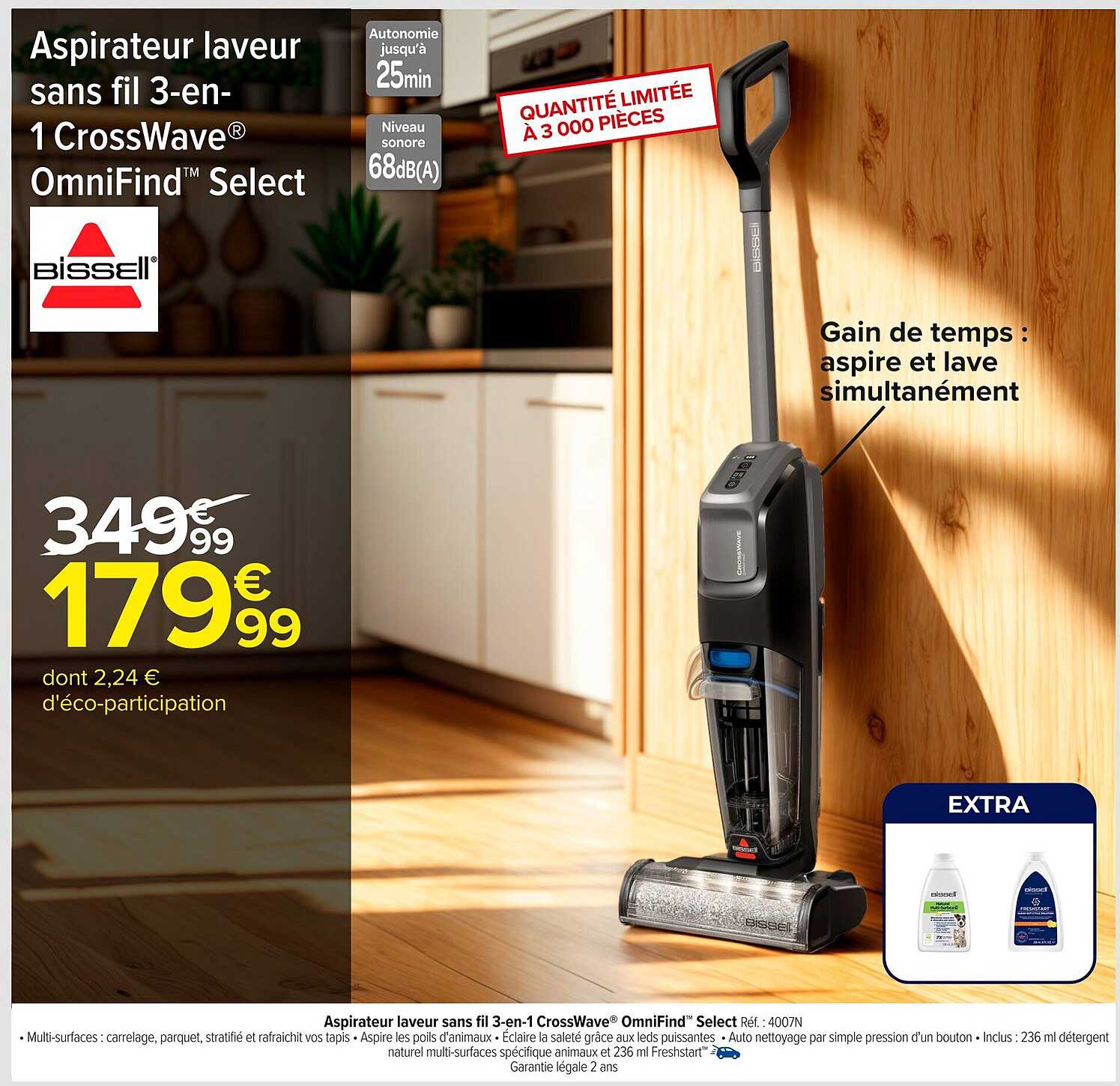 Aspirateur laveur sans fil 3-en-1 CrossWave® OmniFind™ Select