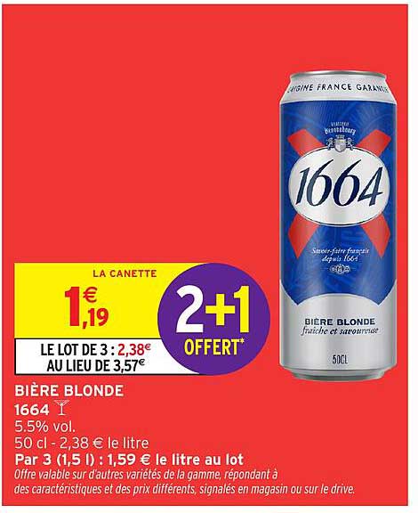 Bière Blonde 1664