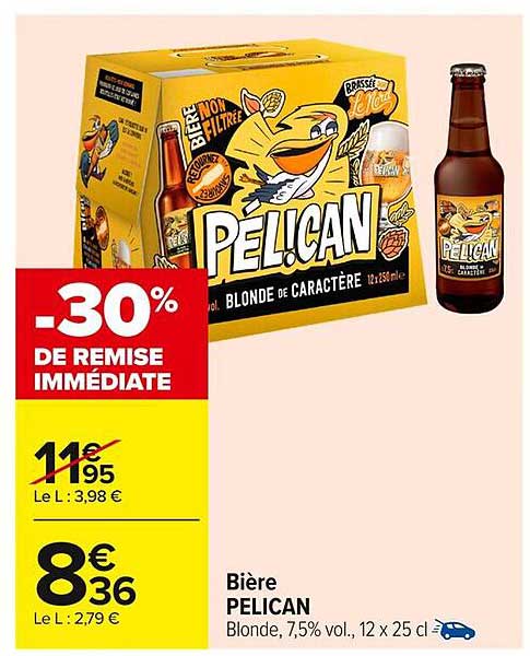 Bière PELICAN Blonde, 7,5% vol., 12 x 25 cl