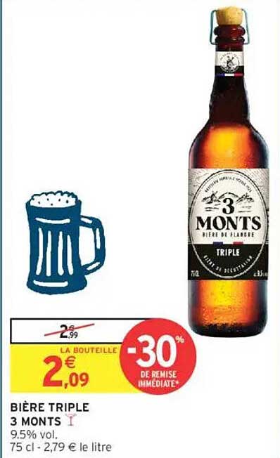 BIÈRE TRIPLE 3 MONTS