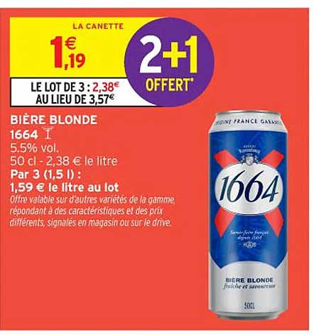 BIERES BLONDE 1664