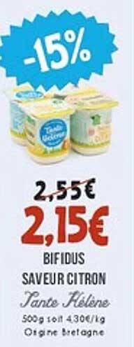 BIFIDUS SAVEUR CITRON Tante Hélène