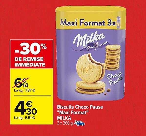Biscuits Choco Pause "Maxi Format" MILKA