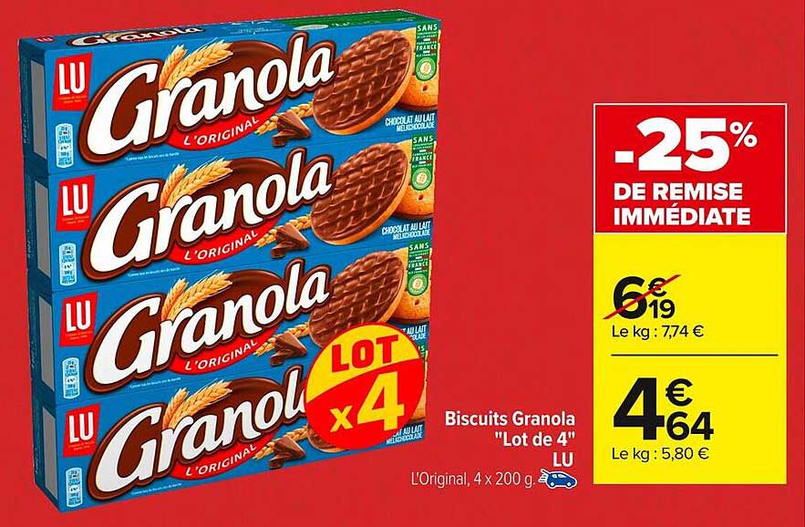 Biscuits Granola "Lot de 4"