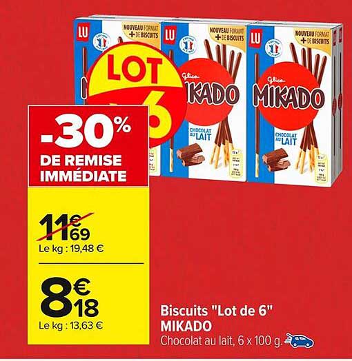 Biscuits "Lot de 6" MIKADO