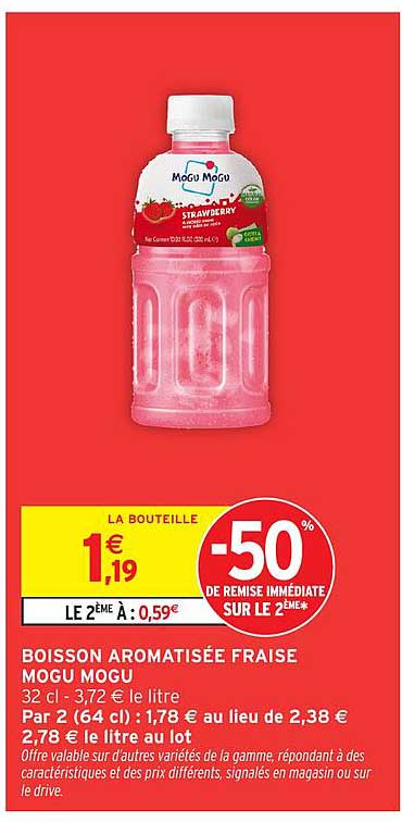 BOISSON AROMATISÉE FRAISE MOGU MOGU