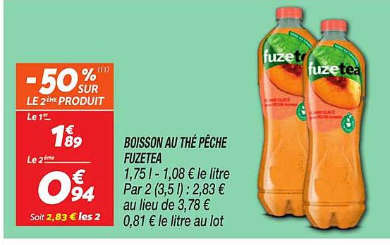 BOISSON AU THÉ PÊCHE FUZETEA