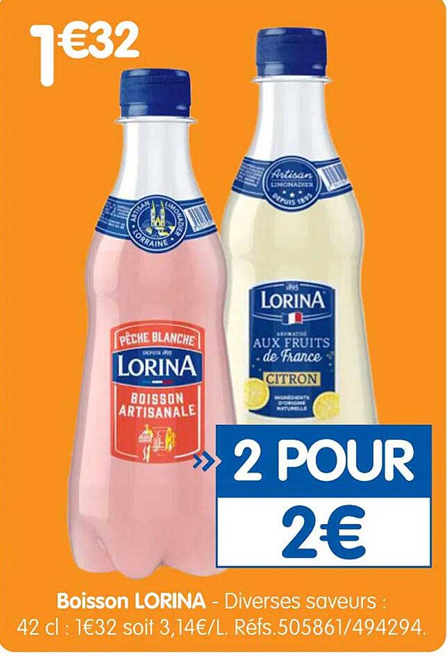 Boisson LORINA - Diverses saveurs