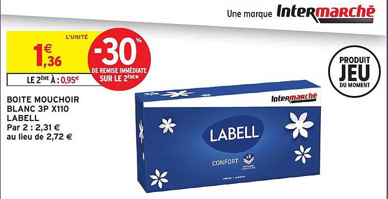 BOITE MOUCHOIR BLANC 3P X110 LABELL