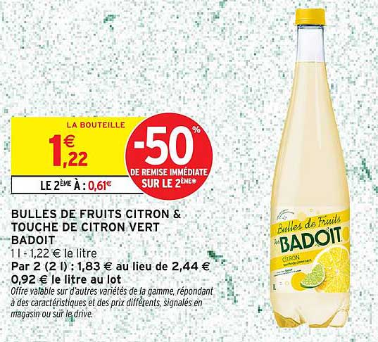 BULLES DE FRUITS CITRON & TOUCHE DE CITRON VERT BADDIOT