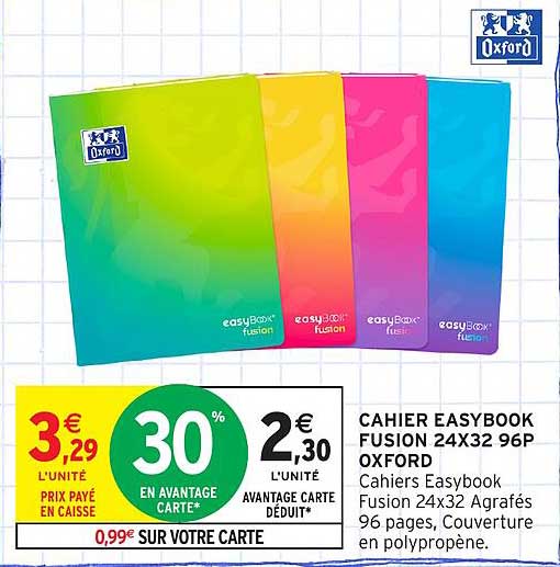 CAHIER EASYBOOK FUSION 24X32 96P OXFORD