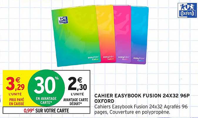 CAHIER EASYBOOK FUSION 24X32 96P OXFORD