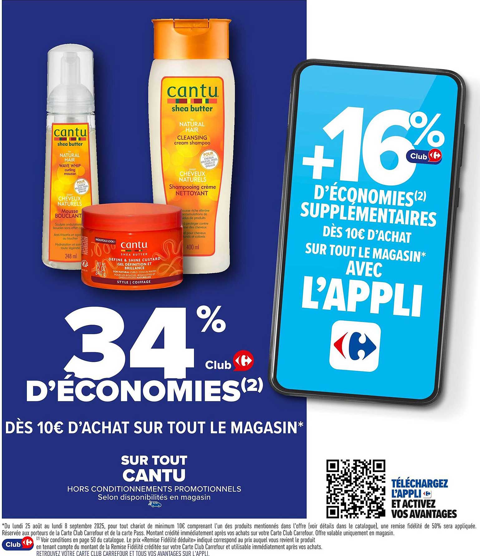 Cantu - 34 % d'économies sur tous les produits Cantu