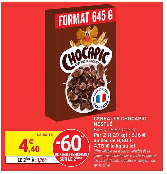 Céréales Chocapic Nestlé