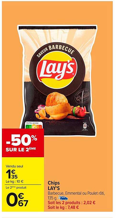 Chips LAY'S 135g - Savoir Barbecue