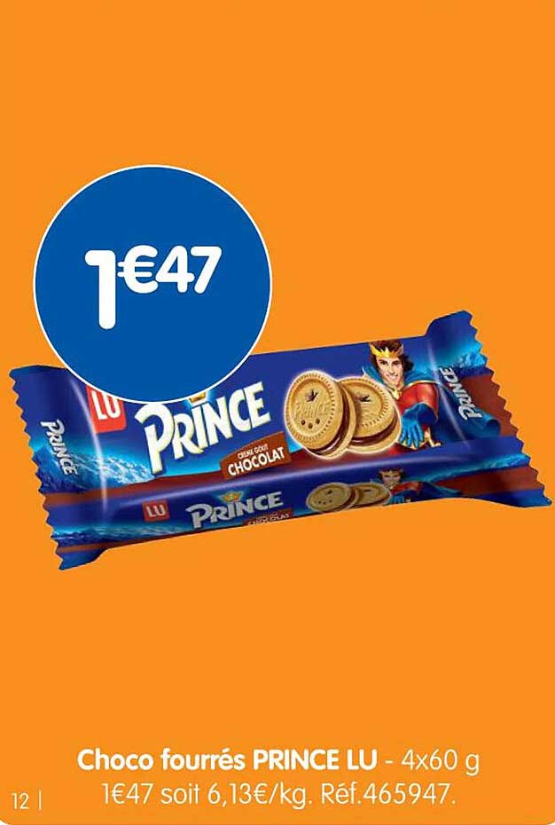 Choco fourrés PRINCE LU - 4x60 g