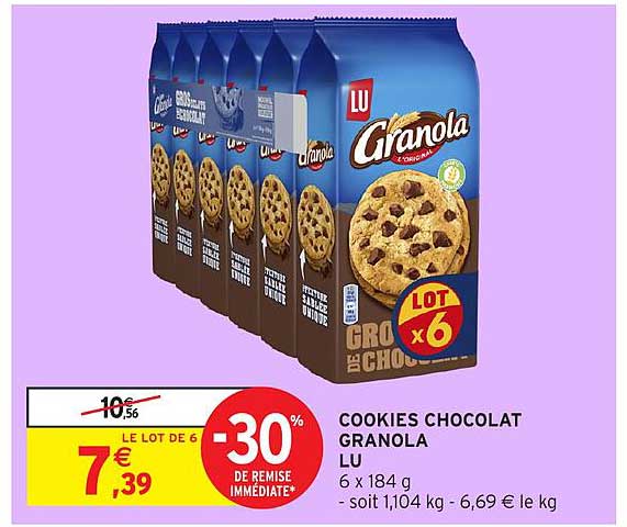 COOKIES CHOCOLAT GRANOLA LU