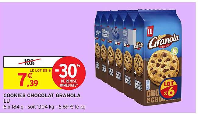 COOKIES CHOCOLAT GRANOLA LU