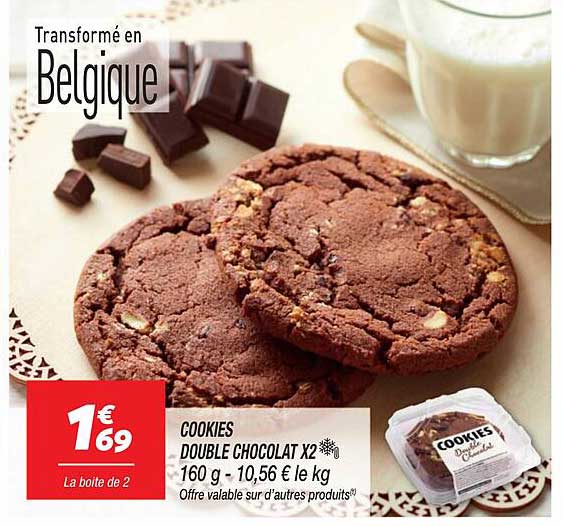 COOKIES DOUBLE CHOCOLAT X2