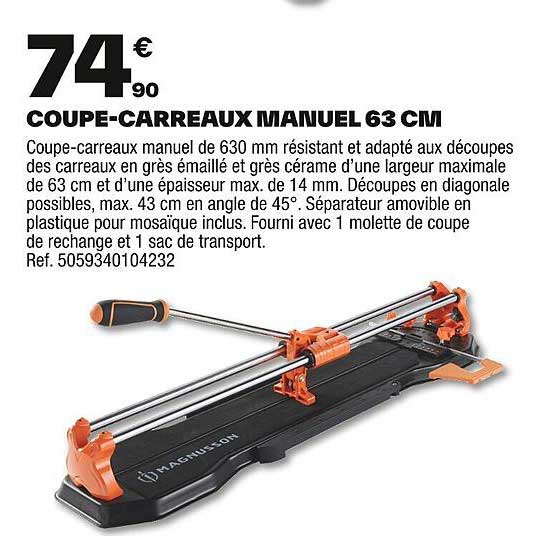 COUPE-CARREAUX MANUEL 63 CM