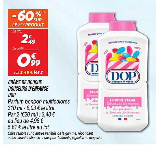 CRÈME DE DOUCHE DOUCEURS D'ENFANCE DOP