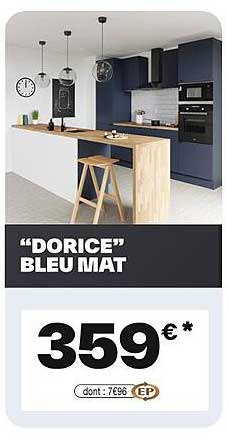 "DORICE" BLEU MAT