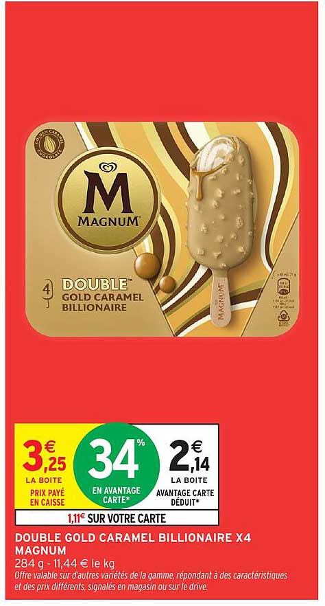 DOUBLE GOLD CARAMEL BILLIONAIRE X4 MAGNUM