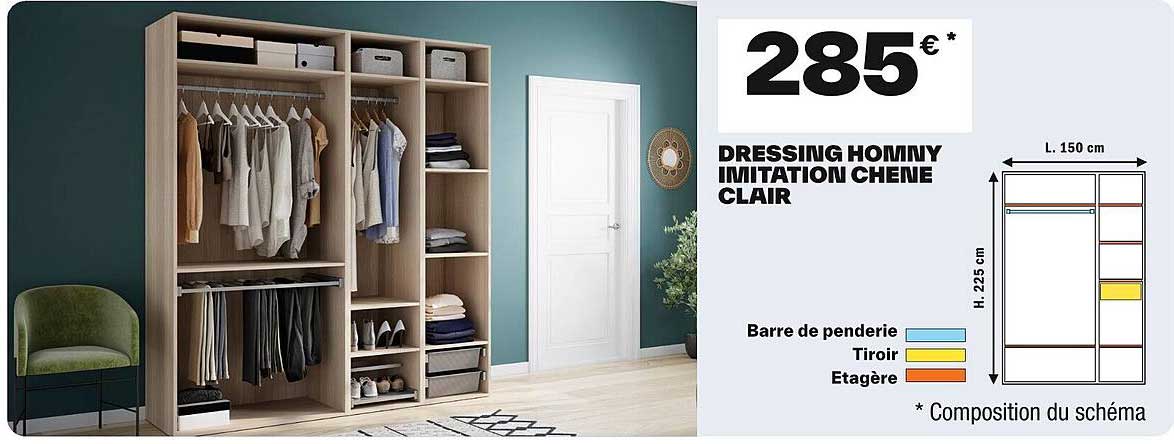 DRESSING HOMNY IMITATION CHENE CLAIR